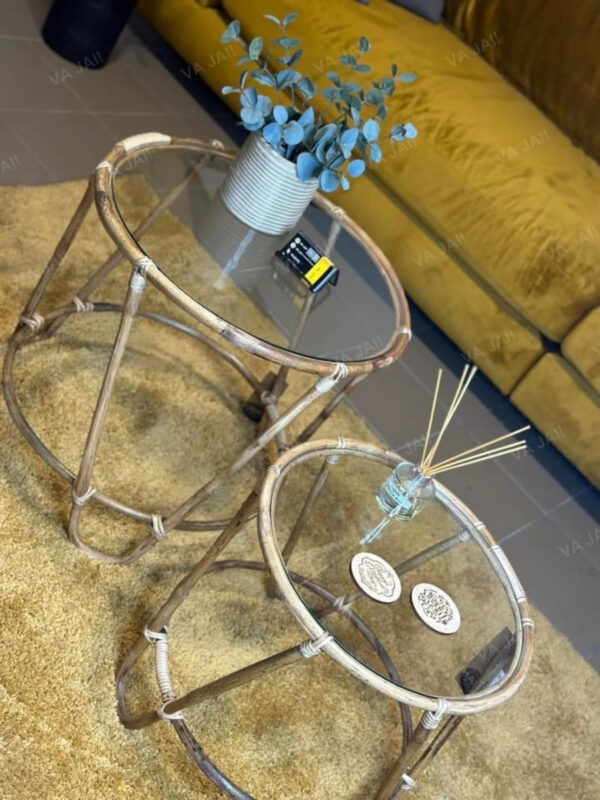 64148A25-4621-49DC-9F69-84F4487A7554 Natūralaus bambuko kavos staliukų komplektas