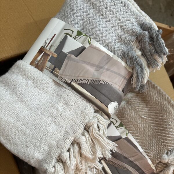 Medvilnės pluošto pledai (3 mix spalvos)