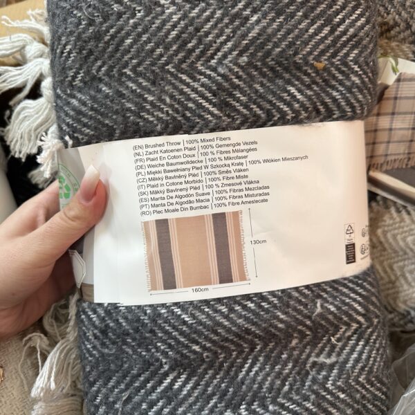 Medvilnės pluošto pledai (3 mix spalvos)