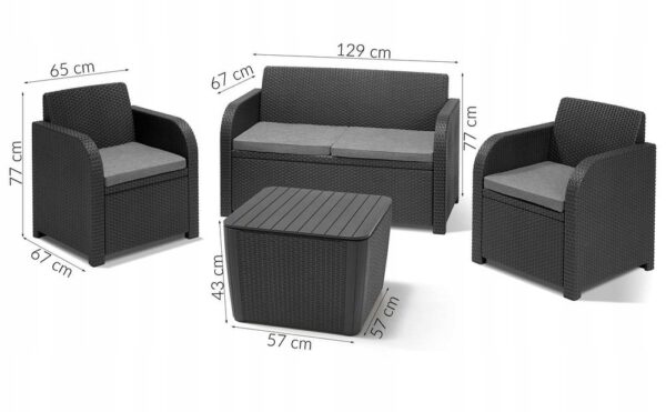 Terasinis baldų komplektas „Alberto“