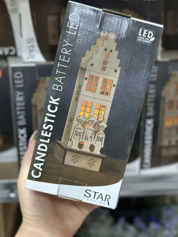 IMG_0206 Kalėdinė medinė dekoracija „Candlestick“