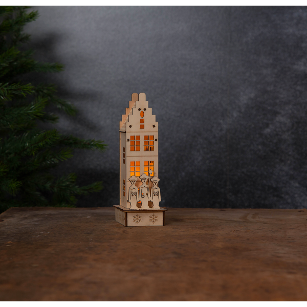 Kalėdinė medinė dekoracija „Candlestick“