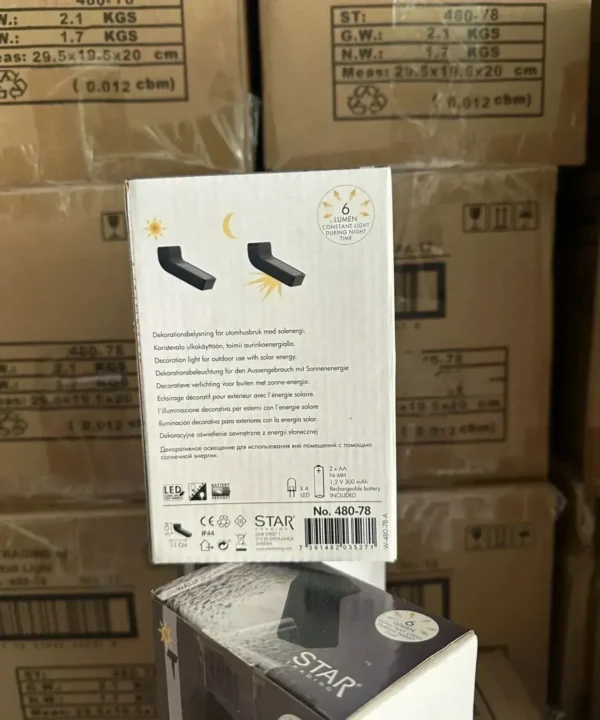 Dekoratyvinė sieninė saulės lempa „Wally”