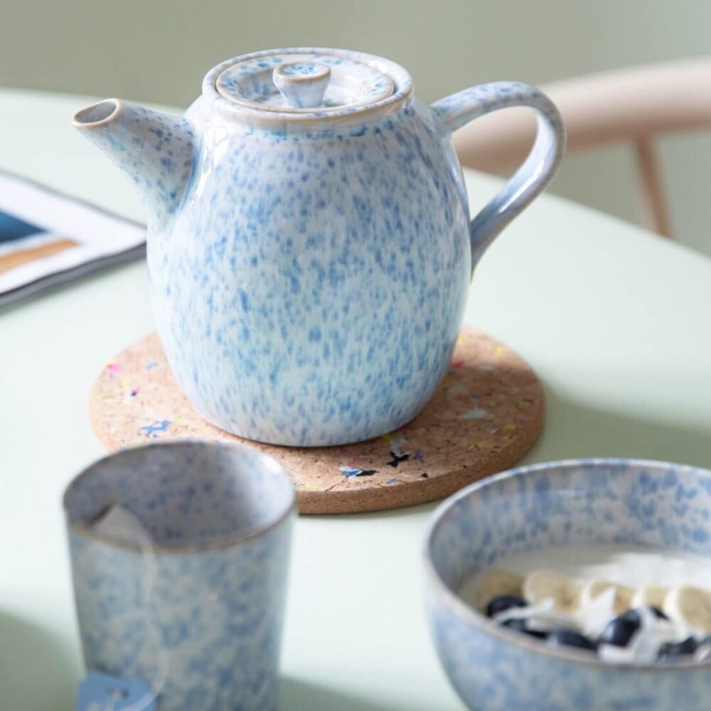 Glazūruotos akmens masės arbatinukas