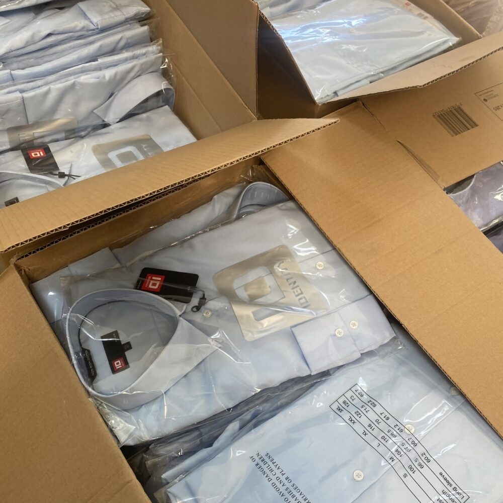 Vyriški šviesiai mėlyni marškiniai „ID Identity“