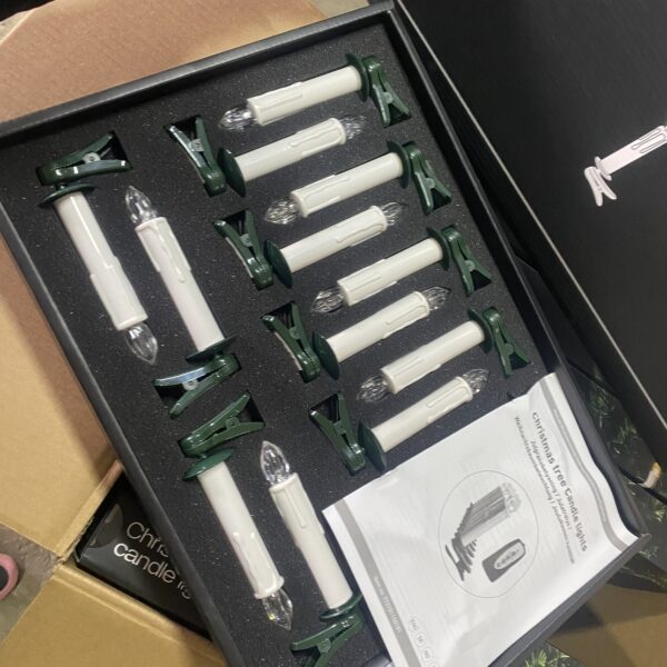 Prabangus LED žvakių su nuotolinio valdymo pulteliu rinkinys