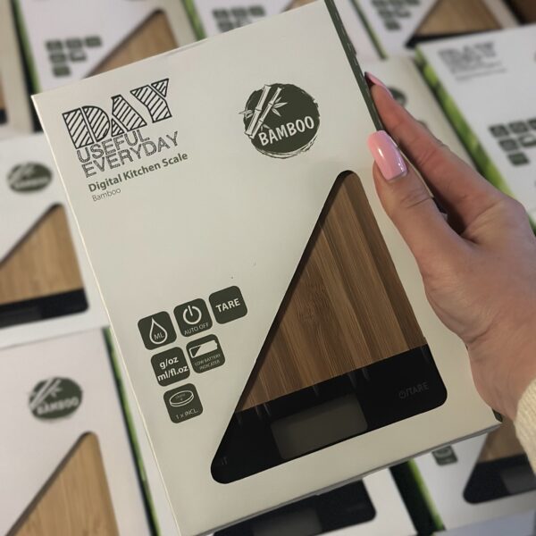 Elektroninės virtuvinės svarstyklės „Bamboo“