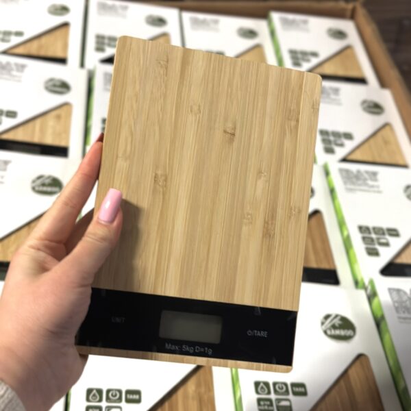 Elektroninės virtuvinės svarstyklės „Bamboo“