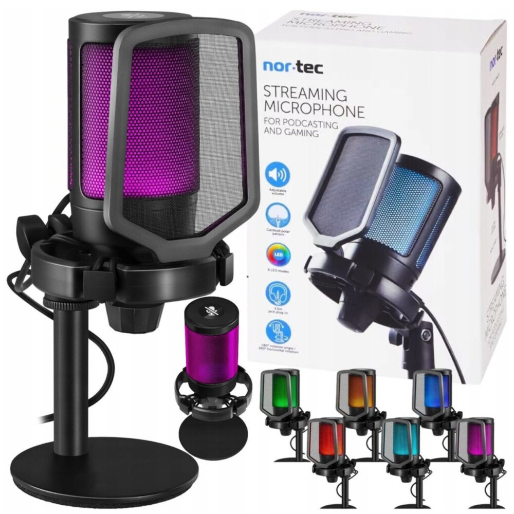 image Nor-Tec profesionalus rgb pc mikrofonas