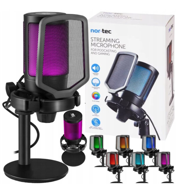 Nor-Tec profesionalus rgb pc mikrofonas